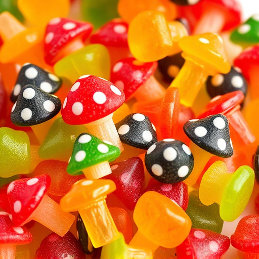 Colorful Magic Mushroom Gummies