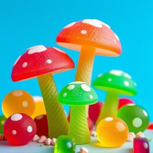 Colorful Magic Mushroom Gummies