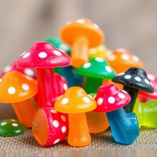 Colorful Magic Mushroom Gummies