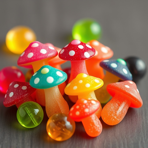 Colorful Magic Mushroom Gummies
