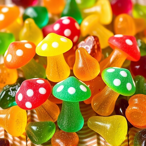 Colorful Magic Mushroom Gummies