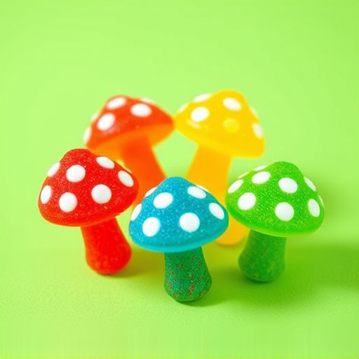 Colorful Magic Mushroom Gummies