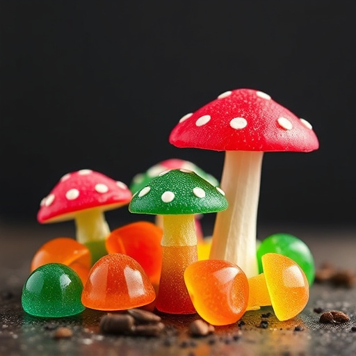 Colorful Magic Mushroom Gummies