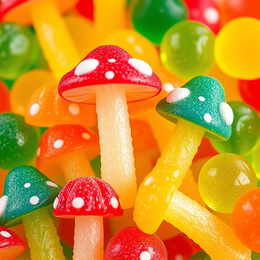 Colorful Magic Mushroom Gummies