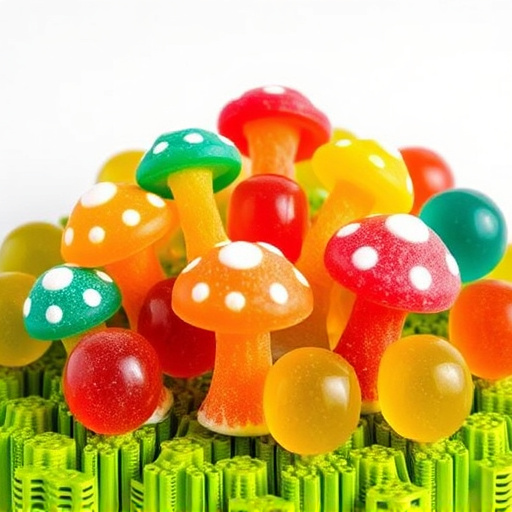 Colorful Magic Mushroom Gummies