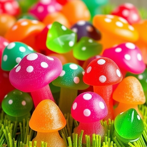 Colorful Magic Mushroom Gummies