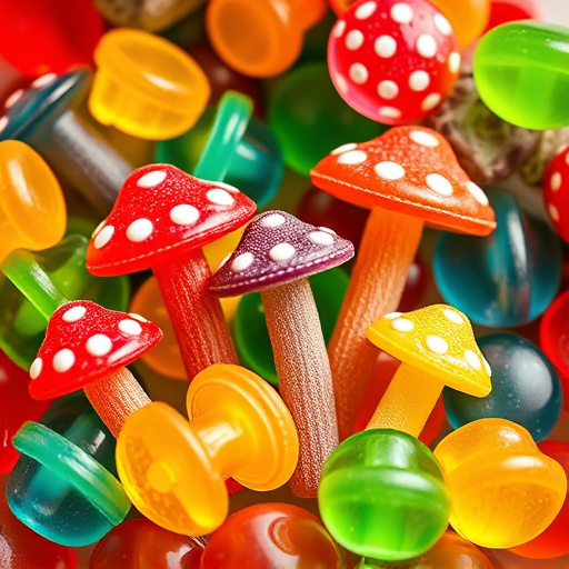 Colorful Magic Mushroom Gummies