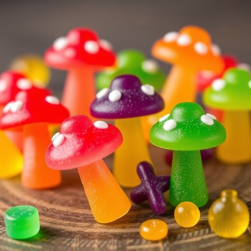 Colorful Magic Mushroom Gummies