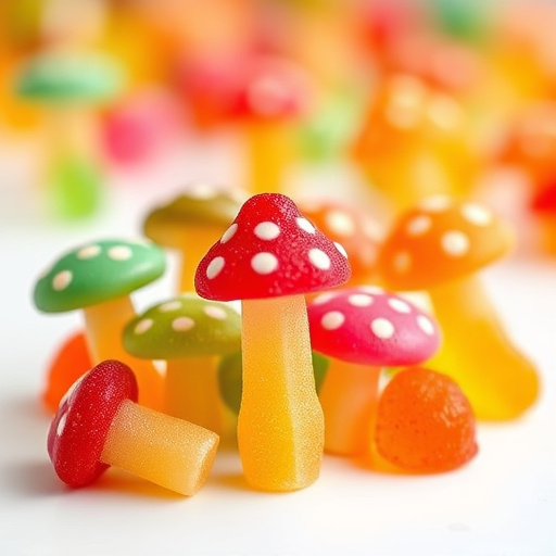 Colorful Magic Mushroom Gummies