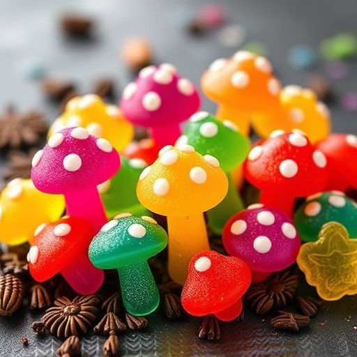 Colorful Magic Mushroom Gummies