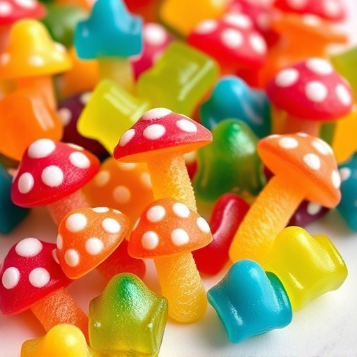 Colorful Magic Mushroom Gummies