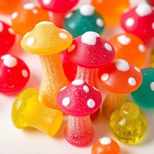 Colorful Magic Mushroom Gummies