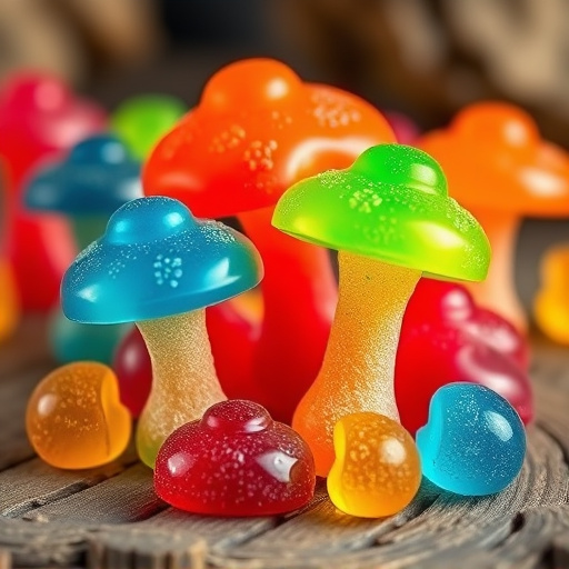 Colorful Magic Mushroom Gummies