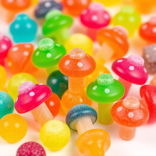 Colorful Magic Mushroom Gummies