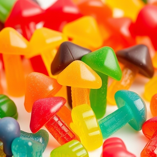 Colorful Magic Mushroom Gummies