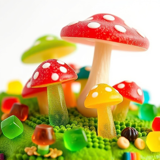 Colorful Magic Mushroom Gummies