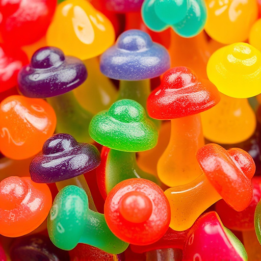 Colorful Magic Mushroom Gummies