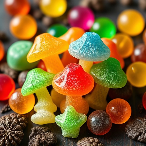 Colorful Magic Mushroom Gummies