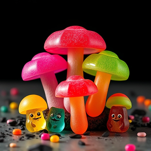 Colorful Magic Mushroom Gummies
