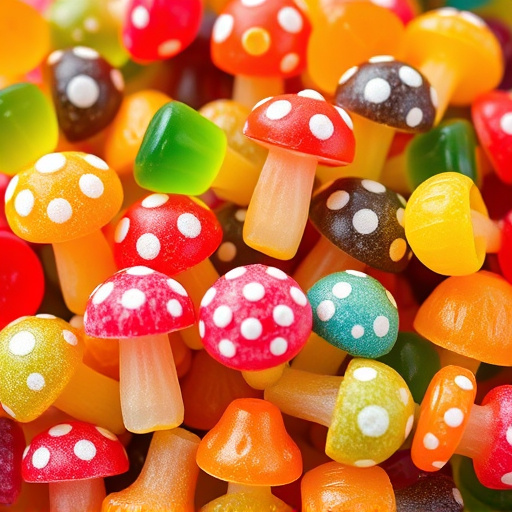 Colorful Magic Mushroom Gummies