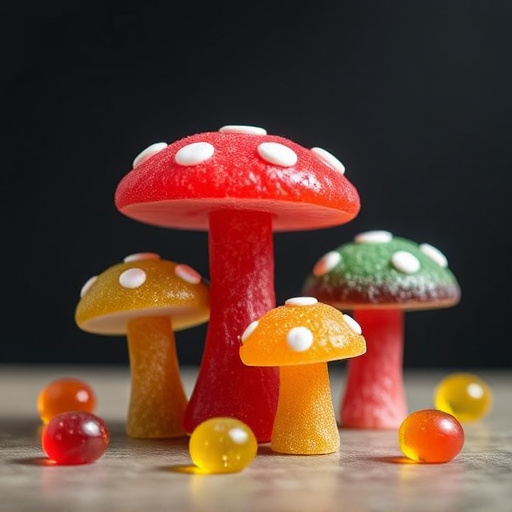 Colorful Magic Mushroom Gummies