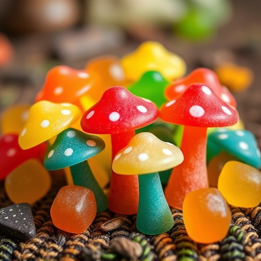 Colorful Magic Mushroom Gummies