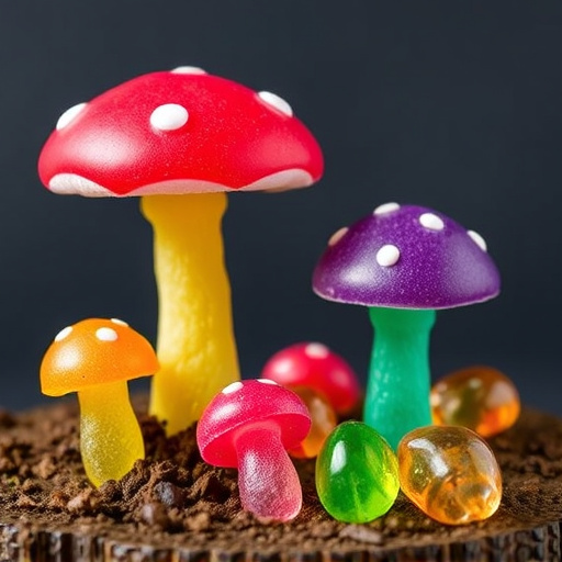 Colorful Magic Mushroom Gummies