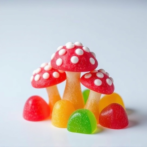 Colorful Magic Mushroom Gummies