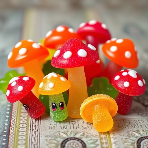 Colorful Magic Mushroom Gummies