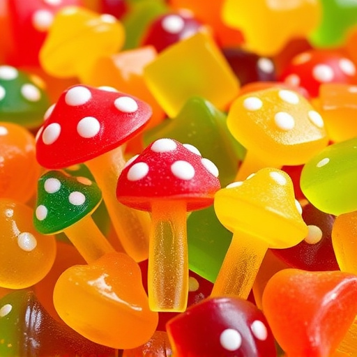 Colorful Magic Mushroom Gummies