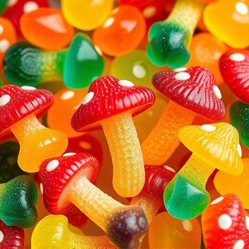 Colorful Magic Mushroom Gummies