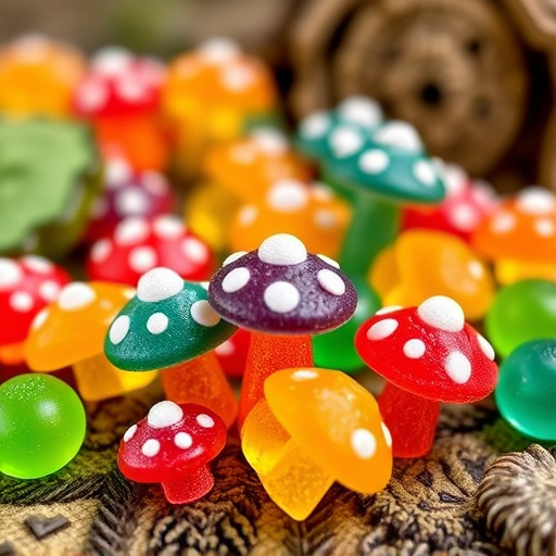 Colorful Magic Mushroom Gummies