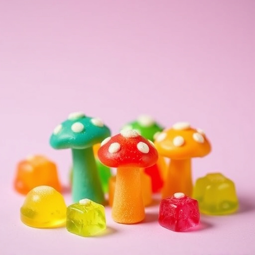 Colorful Magic Mushroom Gummies