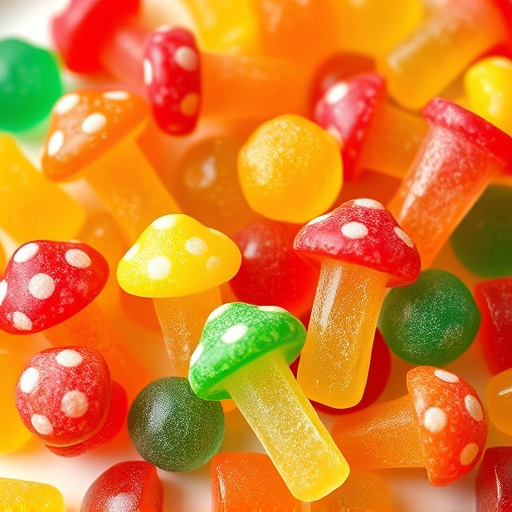 Colorful Magic Mushroom Gummies