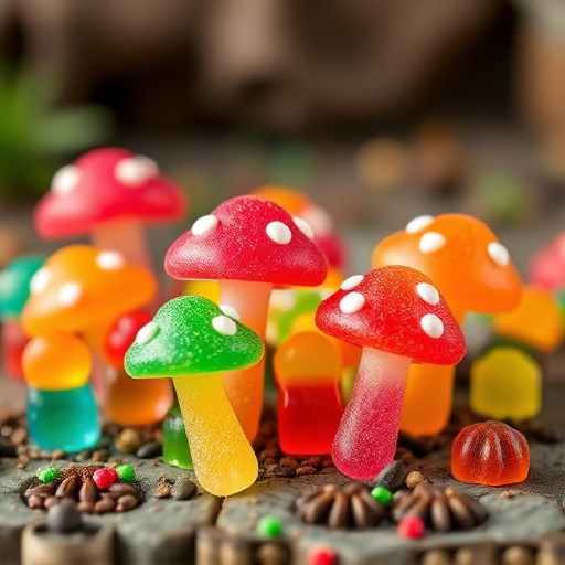 Colorful Magic Mushroom Gummies