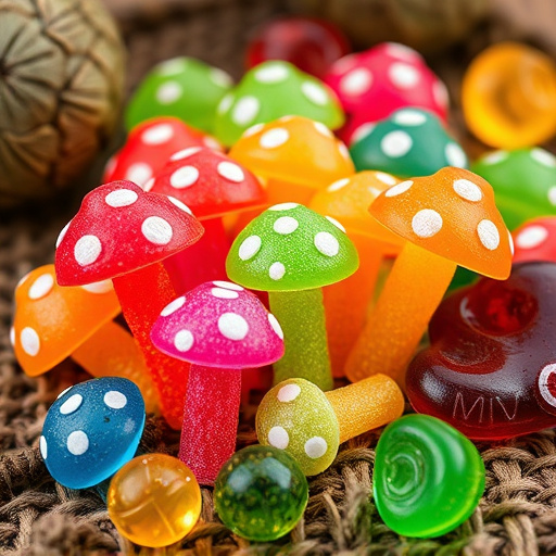 Colorful Magic Mushroom Gummies