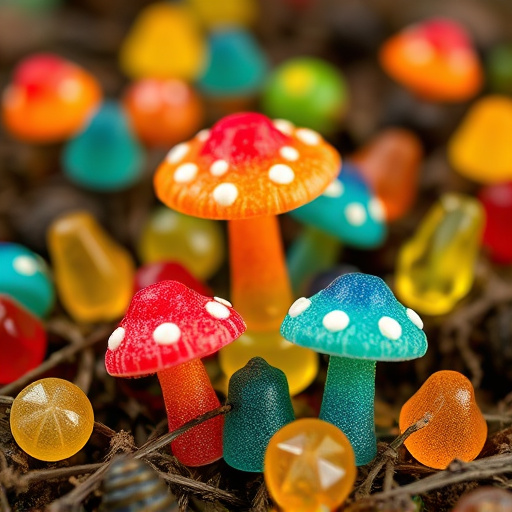 Colorful Magic Mushroom Gummies