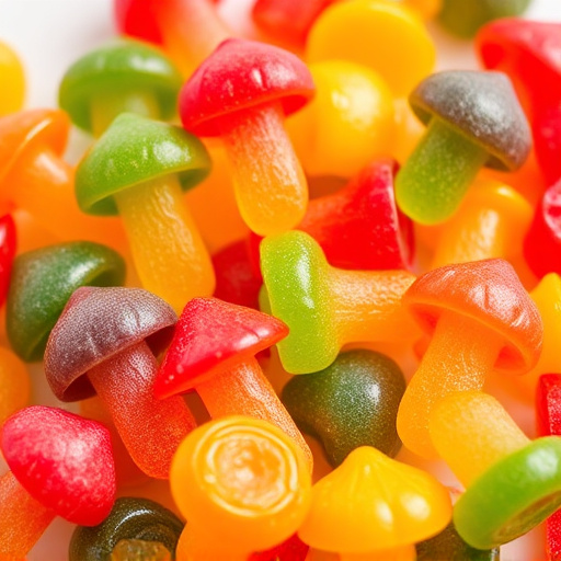 Colorful Magic Mushroom Gummies