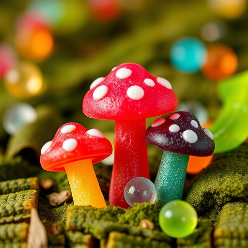 Colorful Magic Mushroom Gummies