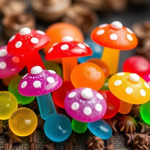 Colorful Magic Mushroom Gummies