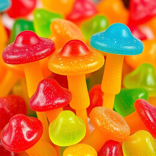 Colorful Magic Mushroom Gummies