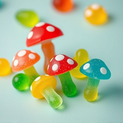 Colorful Magic Mushroom Gummies