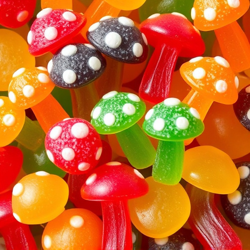 Colorful Magic Mushroom Gummies