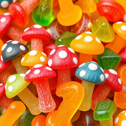 Colorful Magic Mushroom Gummies
