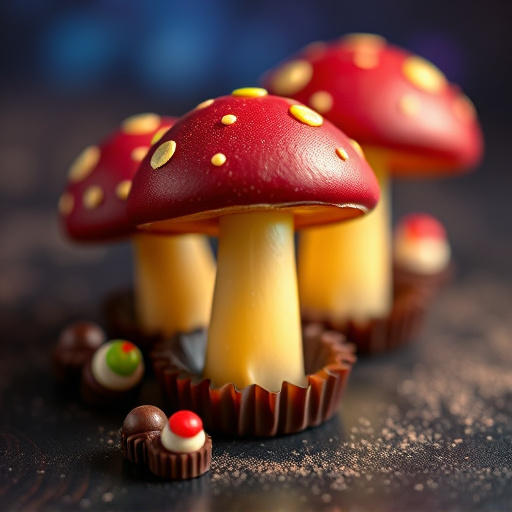 Magic Mushroom Chocolates Packaging Shots