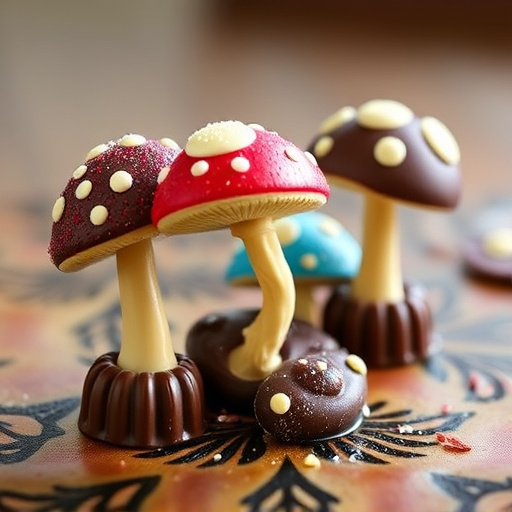 Magic Mushroom Chocolates Packaging Shots