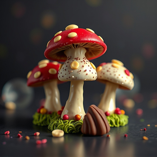 Magic Mushroom Chocolates Packaging Shots