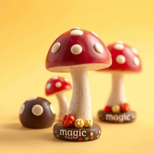 Magic Mushroom Chocolates Packaging Shots