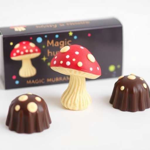 Magic Mushroom Chocolates Packaging Shots