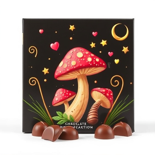 Magic Mushroom Chocolates Packaging Shots